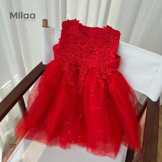 Đầm Tiệc Cao Cấp Đỏ MiLaa Kids